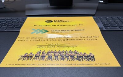LEMO Recruitment er Guldsponsor hos Team Rynkeby